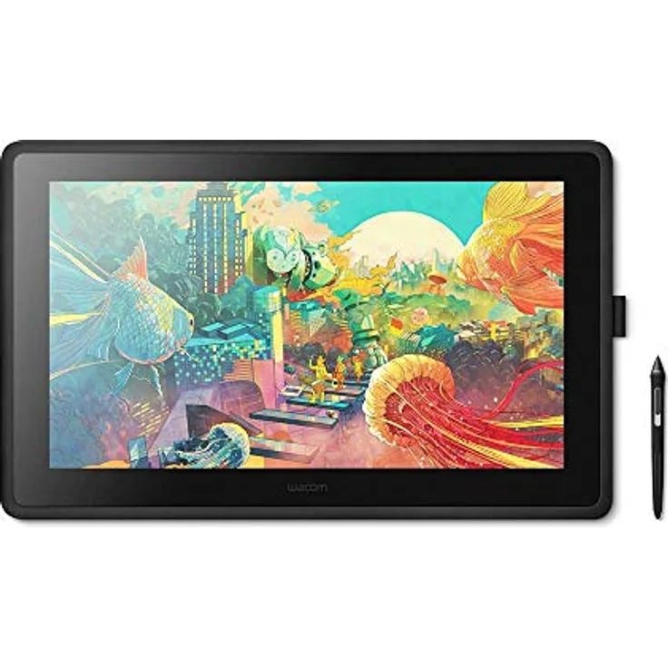 Wacom Cintiq 22 Kreativ-Stift-Display Tablet (mit Standfuß, zum Illustrieren & Zeichnen direkt auf dem Bildschirm, mit Full-HD-Display (1.920 x 1.080), Wacom Pro Pen 2, geeignet für Windows & Mac)