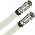 TV Antennenkabel Koaxkabel RG6 Koax Kupplung / Koax Kupplung 135dB HD 4K 8k HQ 7mm Weiß 29m