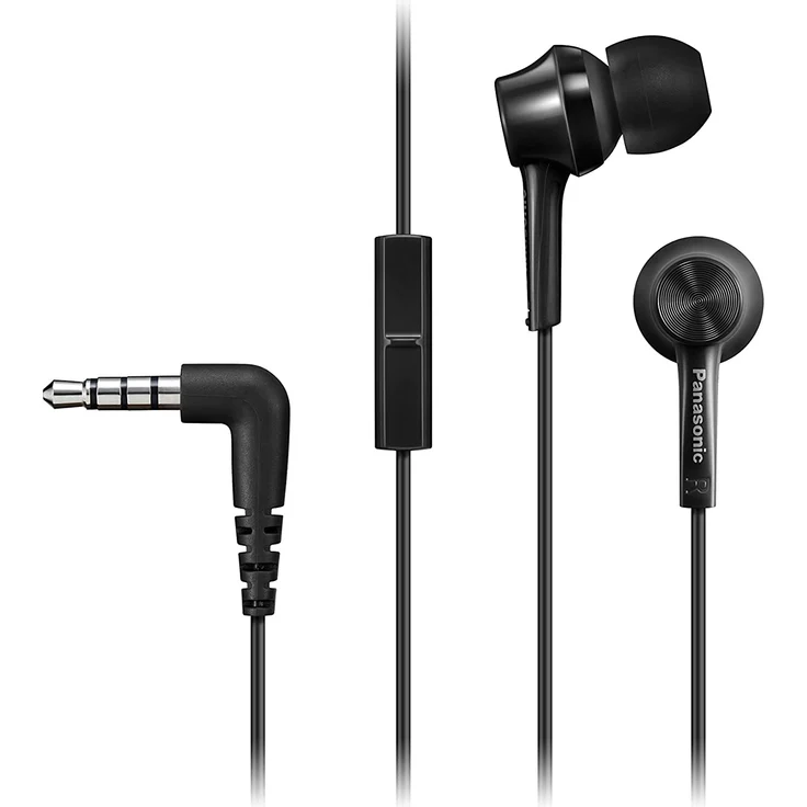Panasonic RP-TCM115 In-Ear Kopfhörer mit Mikrofon, schwarz – Bild 1