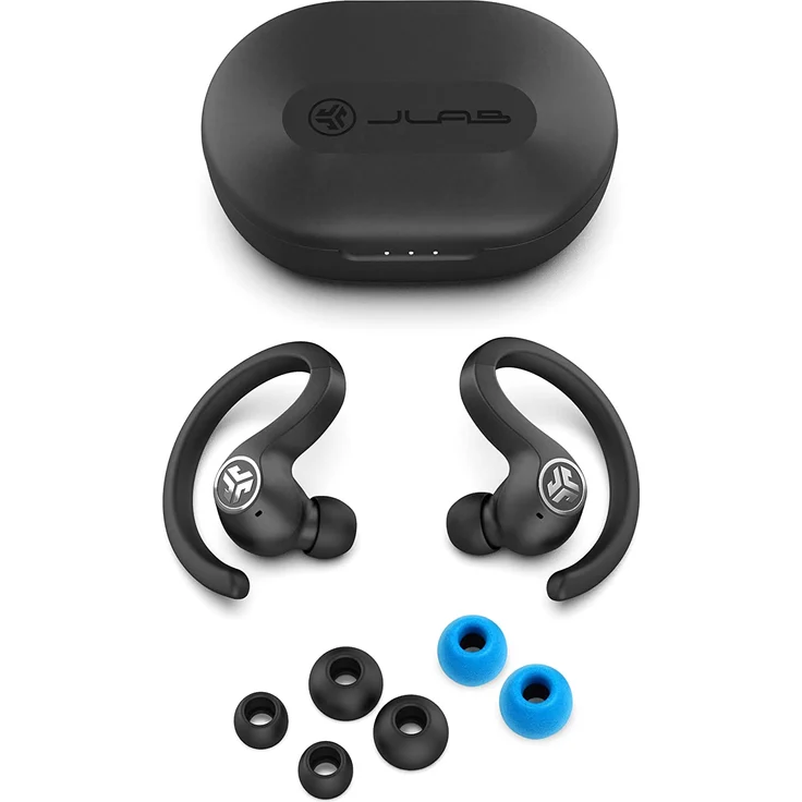 JLab JBuds Air Sport True Wireless In-Ear Kopfhörer, mit Bluetooth, Mikrofon, geeignet für Sport, schwarz – Bild 5