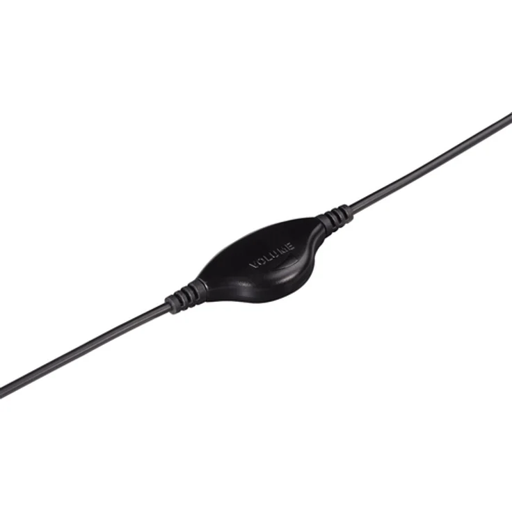 Hama PC Headset mit Mikrofon (ultra leichte Kopfhörer, On-Ear Ohrhörer, gepolsterte Ohrmuscheln, Stereo, Computer-Kopfhörer mit Lautstärkeregler am Kabel, 2 m Kabellänge, 3,5 mm Klinke) schwarz – Bild 4