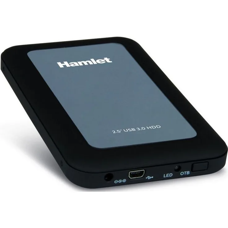 Hamlet 2.5'' SATA-II 2.5 Zoll Schwarz, Grau - Speicherlaufwerksgehäuse (2.5 Zoll, SATA, Serial ATA II, Schwarz, Grau, 5 Gbit-s, 132 mm, 79 mm)