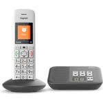 Gigaset E370A Schnurloses Telefon, für Senioren, mit Anrufbeantworter, großen Tasten und SOS-Funktion, einfache Bedienung, extra großes Farbdisplay, Analog-Telefon, silber/grau