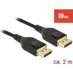 DeLOCK - DisplayPort-Kabel - DisplayPort (M) bis DisplayPort (M) - DisplayPort 1,4 - 2,0m - 8K Unterstützung - Schwarz (85660)