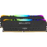 Crucial Ballistix BL2K16G36C16U4BL RGB, 3600 MHz, DDR4, DRAM, Desktop Gaming Speicher Kit, 32GB (16GBx2), CL16, Schwarz
