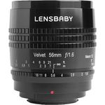 Lensbaby Velvet 56 Fuji X - Porträt und Makro Objektiv - ideal für samtige Bokeh-Effekte und kreative Unschärfe - Brennweite 56 mm, Blende f-1,6 - 1:2 Makro Vergrößerung mit 13 cm Naheinstellgrenze - passend für Fuji Systemkameras - schwarz