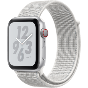 Bild für Apple Watch Series 4 Nike+ GPS + Cellular Aluminium 44mm Sport Loop Silber/Weiß Smartwatch