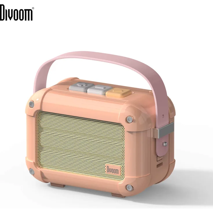 Divoom Macchiato - 6W Vintage Bluetooth-Lautsprecher - Royal Pink