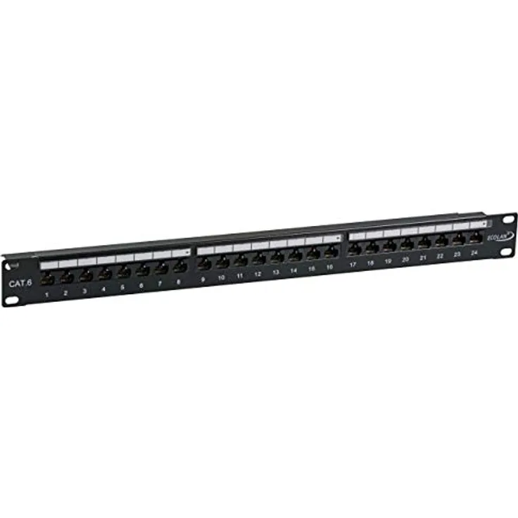 ECOLAN® Patchpanel Cat.6UTP 48,30cm (19 Zoll)/1U 24xRJ45 schwarz (11324126)
