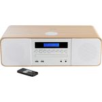 Thomson Micro Kompaktanlage MIC201BT Stereoanlage, Bluetooth, Radio, CD, MP3, USB, weiß, braun