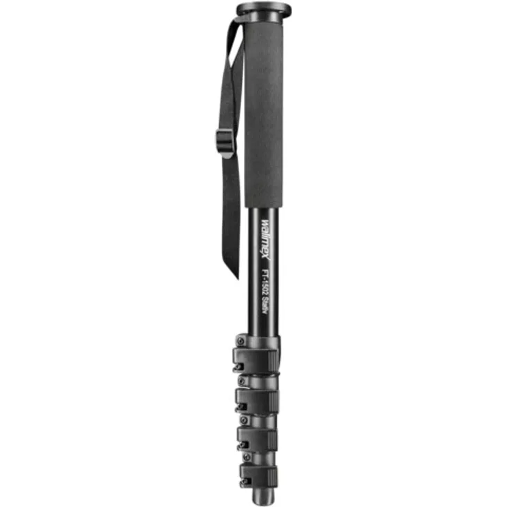Walimex FT-1502 Aluminium Einbeinstativ 177 cm (max. Belastbarkeit ca. 5 kg, inkl. Handschlaufe und Transporttasche)