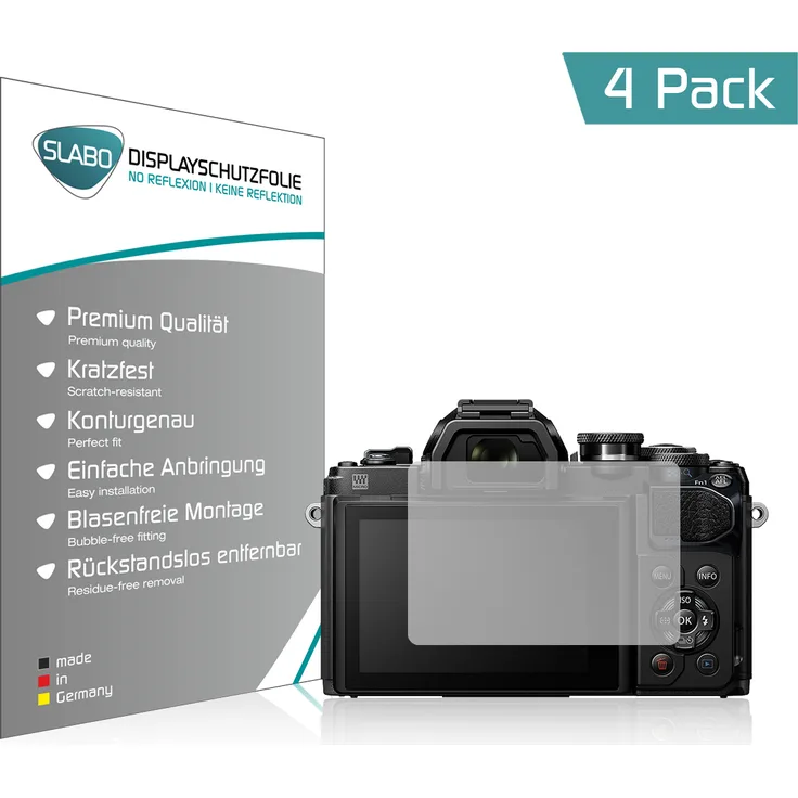 Slabo 4x Displayschutzfolie für Olympus OM-D E-M10 Mark III MATT No Reflexion