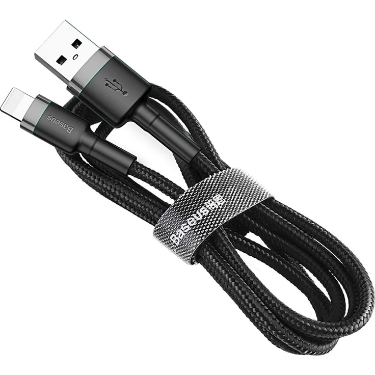 Baseus Cafule Cable - USB to Lightning Cable, 1.5 A, 2 M (Grey-Black)