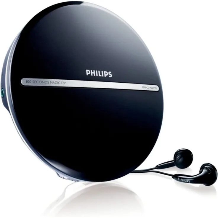 Philips EXP2546 tragbarer MP3-CD Player (100 Sekunden ESP, Dynamic Bass Boost) schwarz