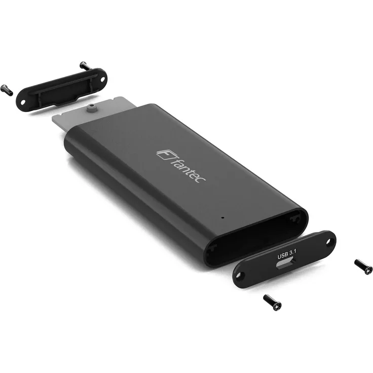 Fantec NVMe31 M.2 NVMe SSD-Case schwarz, USB-C 3.1 (2171)