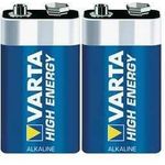 VARTA Longlife Power 9V Block 6LP3146 Batterie, Alkaline E-Block Batterien ideal für Feuermelder Rauchmelder Stimmgerät (2er Pack)