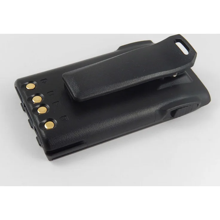 VHBW Akku mit Gürtelclip, geeignet für Funkgerät, Walkie Talkie Team TeCom DualBand 1700 mAh, 7,4 V, Li-Ion