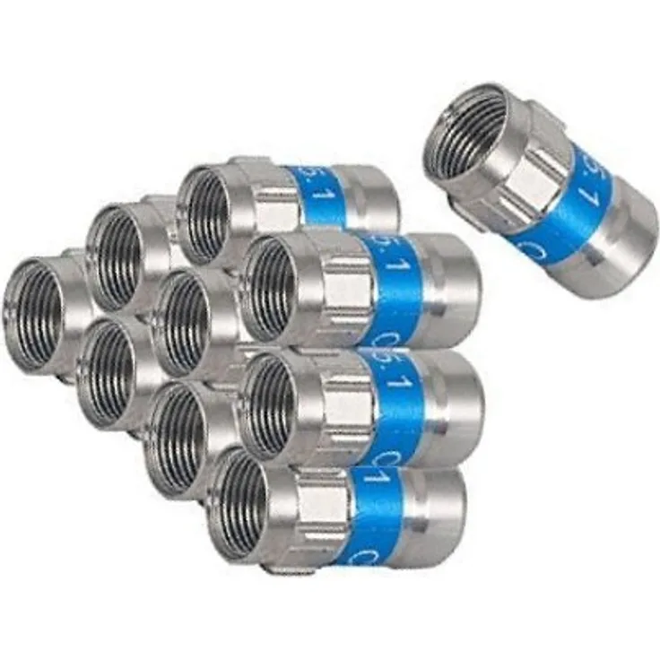10 STK. Cabelcon F-56 5.1 Self-Install-Stecker F-Stecker