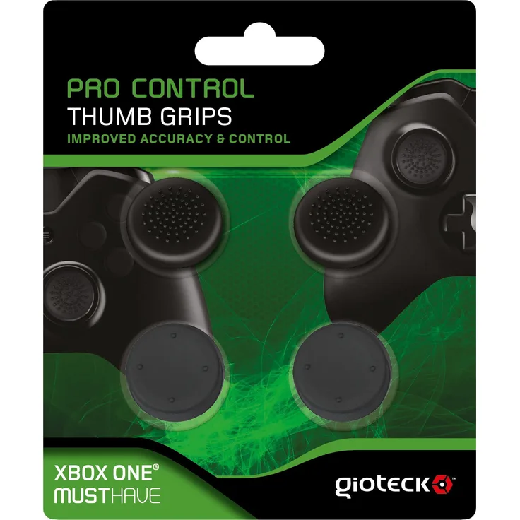 Gioteck PCTGXB1-11-MU Pro Control Gummi Thumb Grips Daumengriffe für Xbox One Schwarz