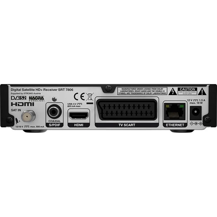 Strong SRT 7806 HD Satelliten Receiver für HD Plus inkl, HD+ Karte DVB-S2 Full HD HDTV, HDMI, LAN, SCART, USB schwarz – Bild 3