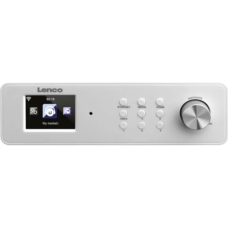 Lenco KCR-2014 Unterbauradio mit WLAN, LCD-Display, weiß