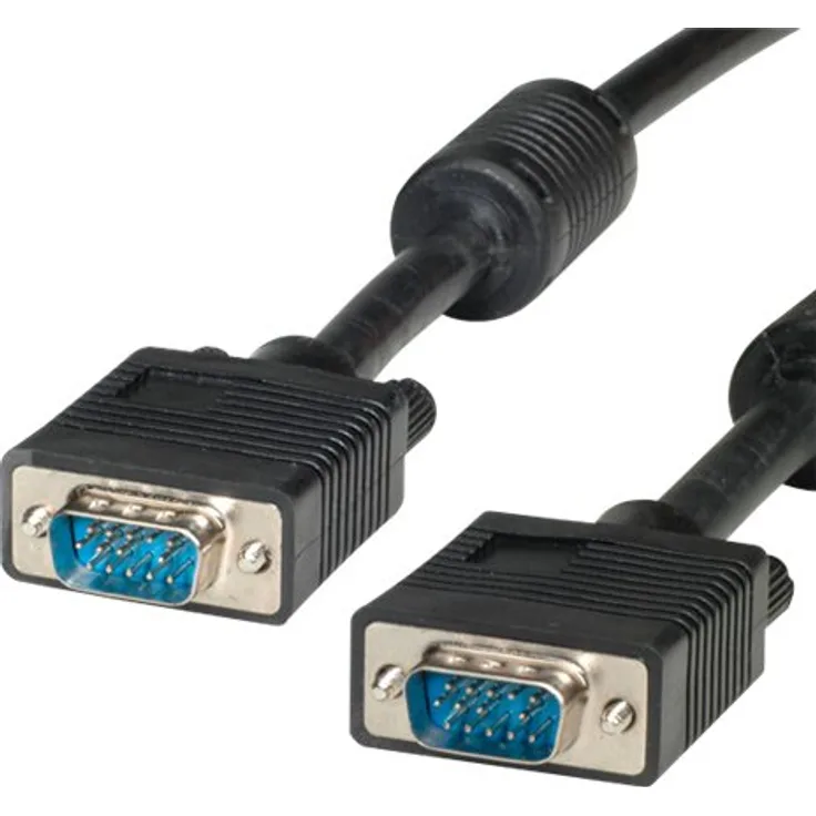 ROLINE VGA-Kabel mit Ferritkern (HD-15 Stecker auf Stecker, 15m)