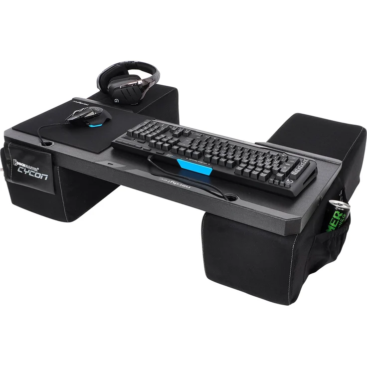 COUCHMASTER Cycon 3 | Microfaser Black Edition (Ergonomische Auflage für das Couch-Gaming, inkl. Kissen) - Preisvergleich – Bild 1