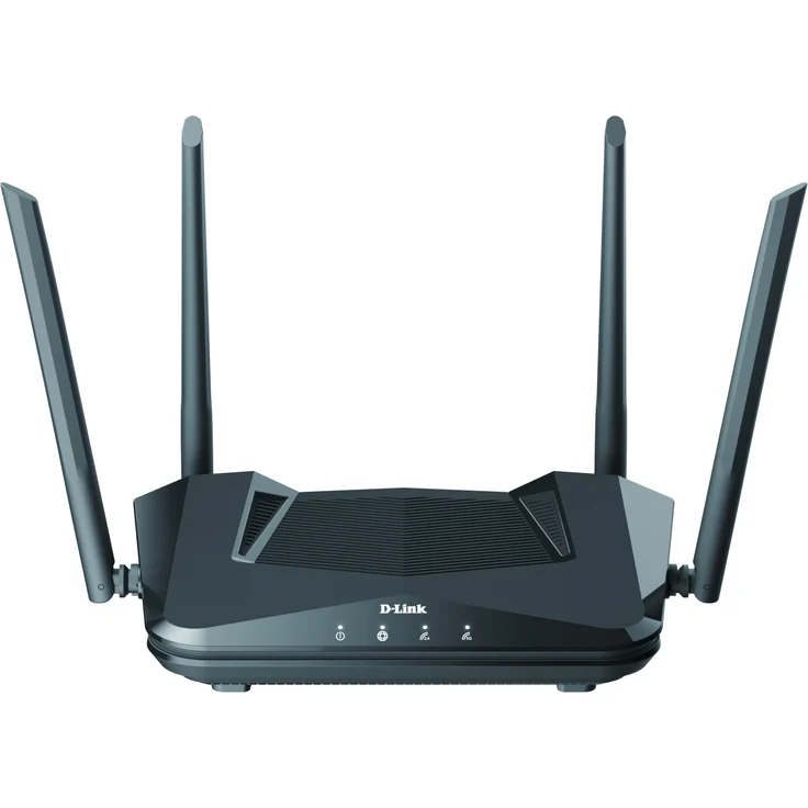 D-Link DIR-X1560 AX1500 EXO WI-Fi 6 Router (2,4 & 5 GHz, 1.500 Mbit-s, 802.11a-b-g-n-ac-ax, OFDMA, MU-MIMO, WPA3, 4 x 10-100-1000 LAN-Anschluss, Tischgerät), schwarz – Bild 2