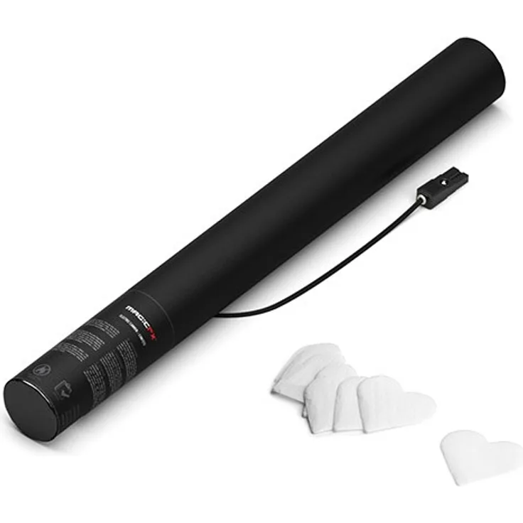 Magic FX Elektrische Konfettikanone Herzen 50cm - Weiß