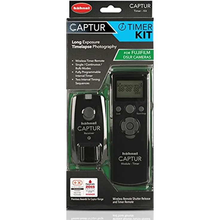 Hähnel Captur Timer Kit (Kabelloser Fernauslöser und Timerauslöser, geeignet für Fujifilm) schwarz