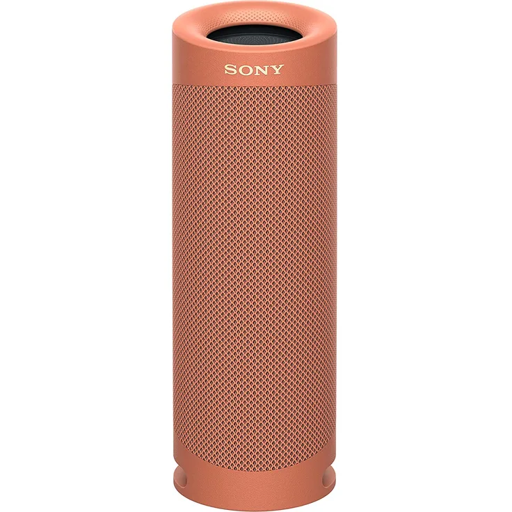 Sony SRS-XB23 tragbarer, kabelloser Bluetooth Lautsprecher (12h Akkulaufzeit, wasserabweisend, Extra Bass), rot
