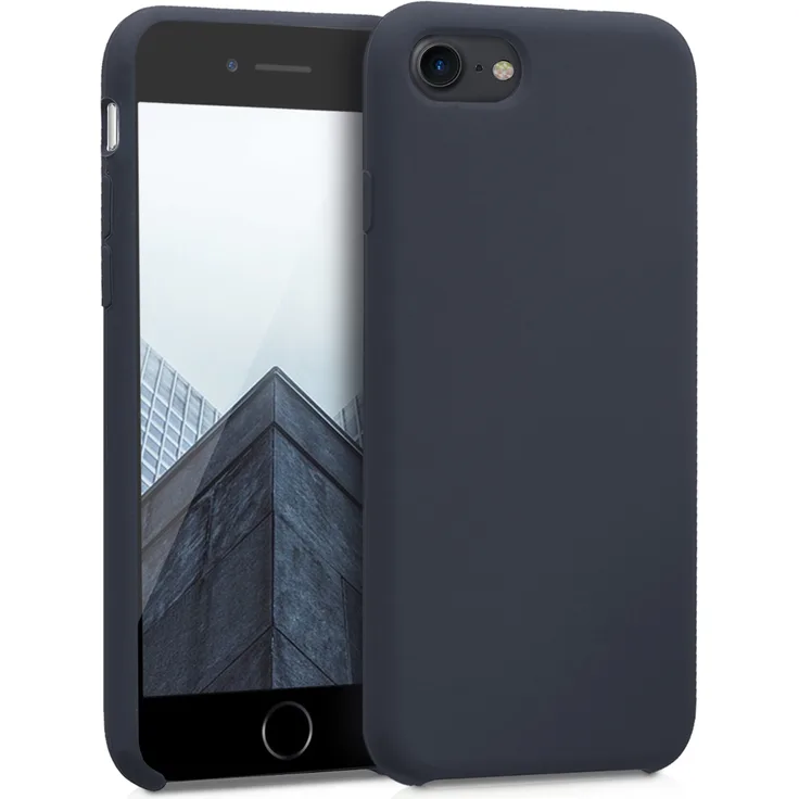 kwmobile TPU Case gummiert für Apple iPhone 7 / 8 Dunkelblau matt