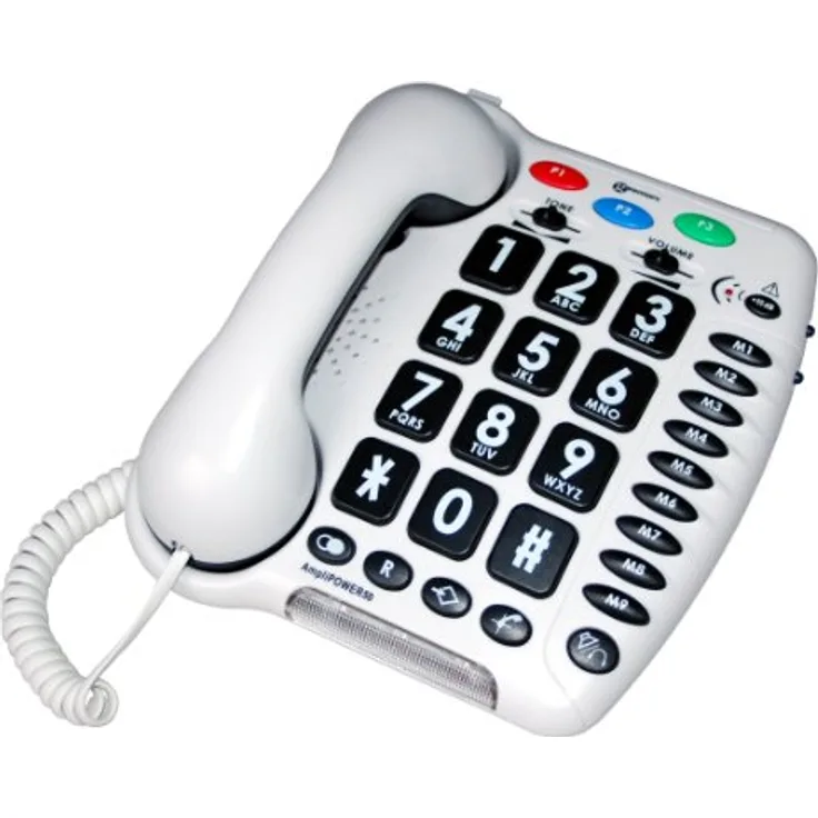 Geemarc Amplipower 50 Schwerhörigentelefon extra laut 60 dB Weiß Deutsche Version