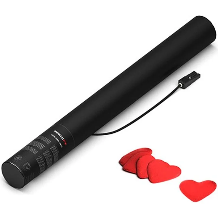 Magic FX Elektrische Konfettikanone Herzen 50cm - Rot