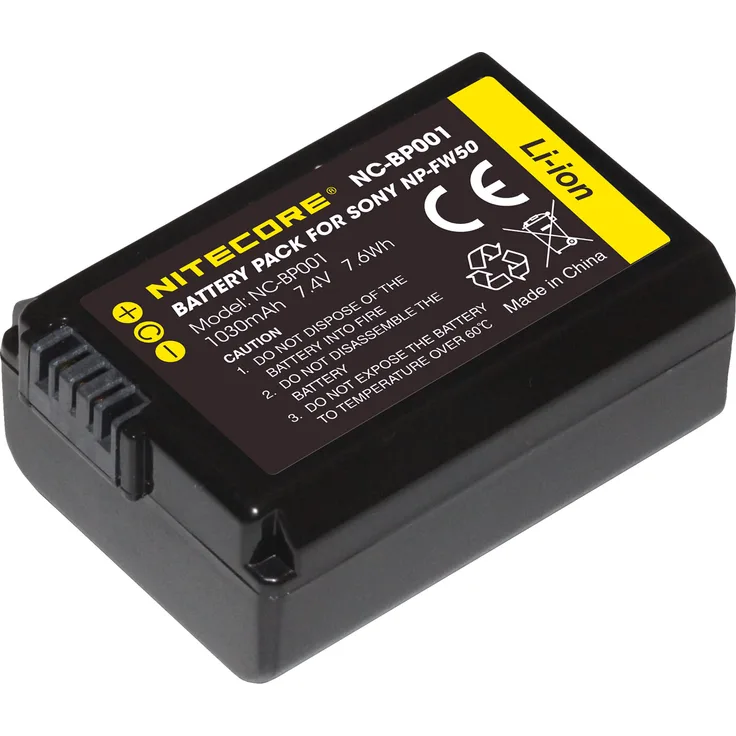 Nitecore NP-FW50 Kamera Akku für Sony wiederaufladbar