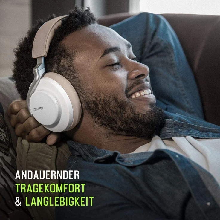 Shure AONIC 50 Over-Ear-Kopfhörer mit Bluetooth, Noise Cancelling, weiß – Bild 4