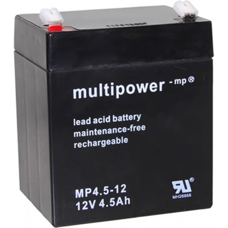 Multipower MP4.5-12 Blei Akku 12 Volt mit 4,8mm Faston Stecker