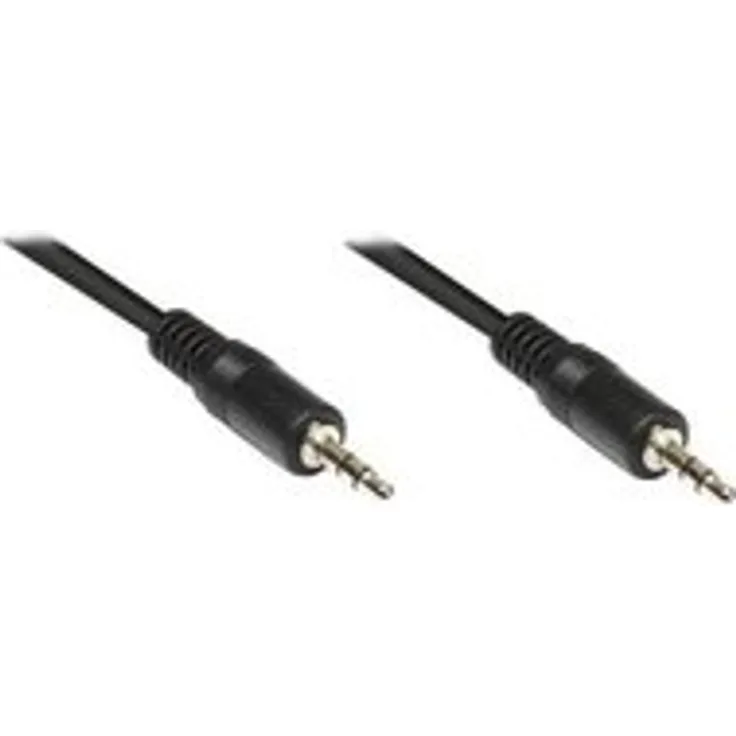 Good Connections 3,5mm Klinkenkabel Stecker - Stecker Audio Stereo schwarz 2,5m