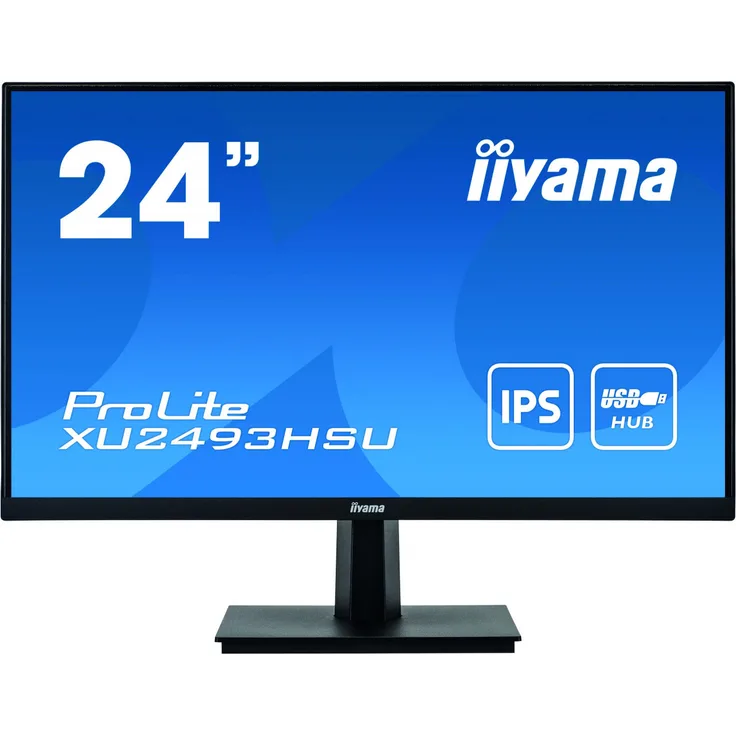 iiyama ProLite XU2493HSU-B1 - 23,8 Zoll, Full HD (1920 x 1080), IPS-Panel, 60Hz, 4ms, 250cd/m²