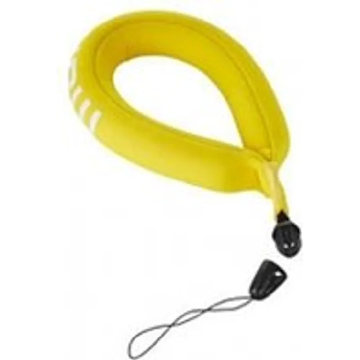 Mantona Aufriebshaltegurt (für GoPro Hero 6 5 4 3+ 3 2 1, Session und andere kompatible Action Cams, Adaptersysteme, hoher Tragekomfort durch weiches Nylon) schwarz-gelb