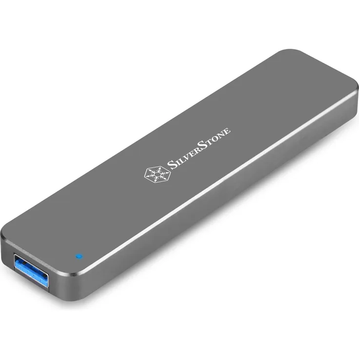 SilverStone SST-MS09C - Externes SATA zu M.2 SSD-Gehäuse, USB 3.1 Gen.2, kohle-grau