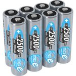 ANSMANN Akku AA Mignon 2500mAh 1,2V NiMH - wiederaufladbare Batterien AA Akkus maxE (geringe Selbstentladung & vorgeladen) ideal für Spielzeug, Funk-Tastatur-Maus, Wii & Xbox Controller (8 Stück)