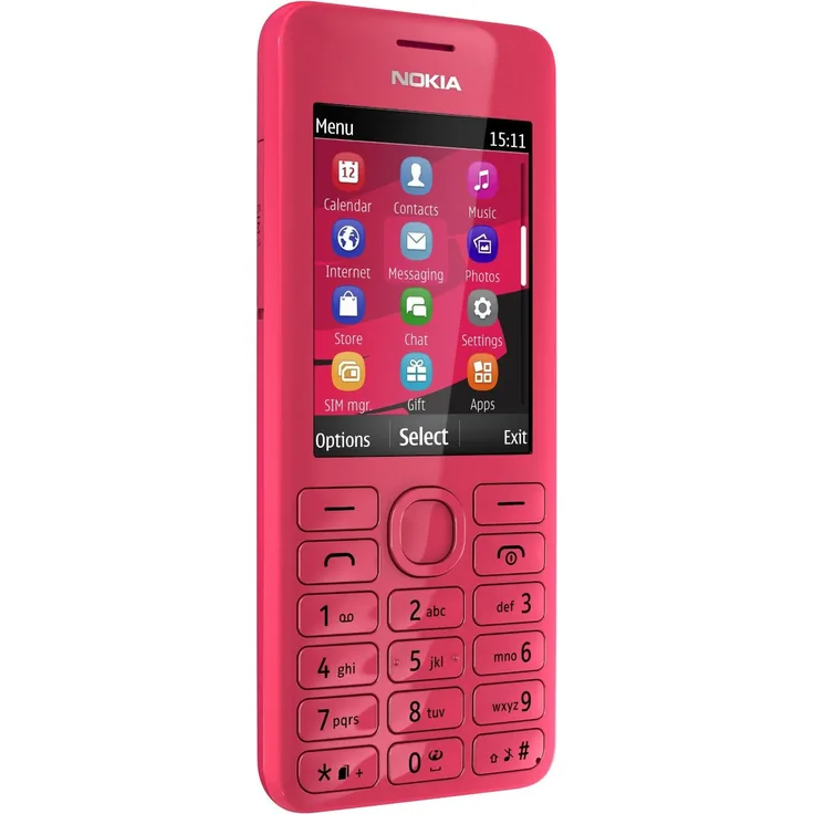 Nokia 206 Dual-SIM Magenta