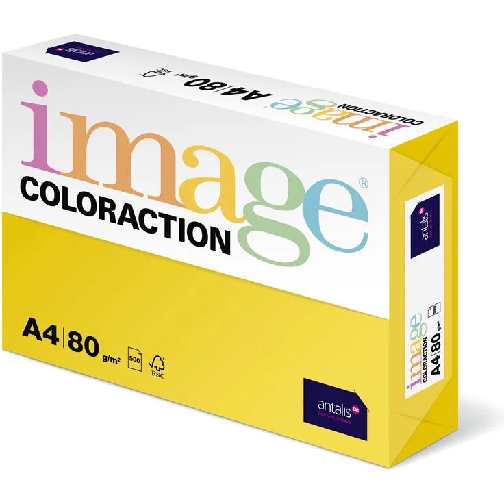 Image Coloraction - farbiges Kopierpapier Canary-kanariengelb 80g-m² A4 - Paket zu 500 Blatt