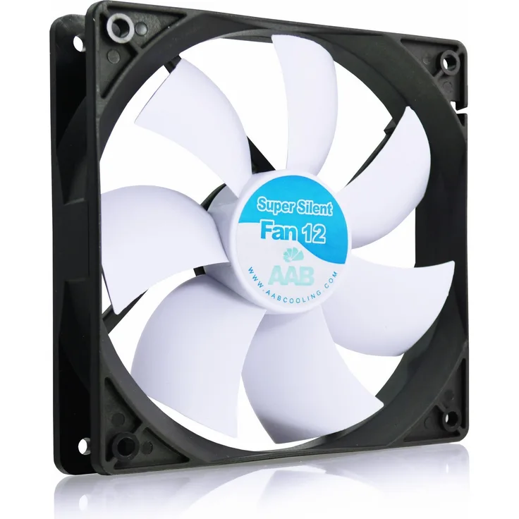 AAB Cooling Super Silent Fan 12 - 120mm leise und effizient Gehäuselüfter mit 4 Anti-Vibrations-Pads