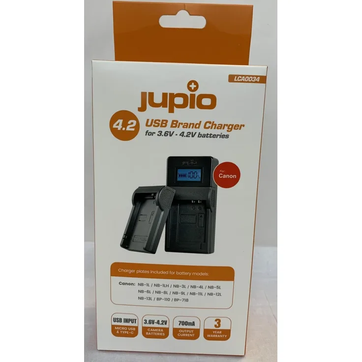 USB-Ladegerät für Canon 3,6 V-4,2 V