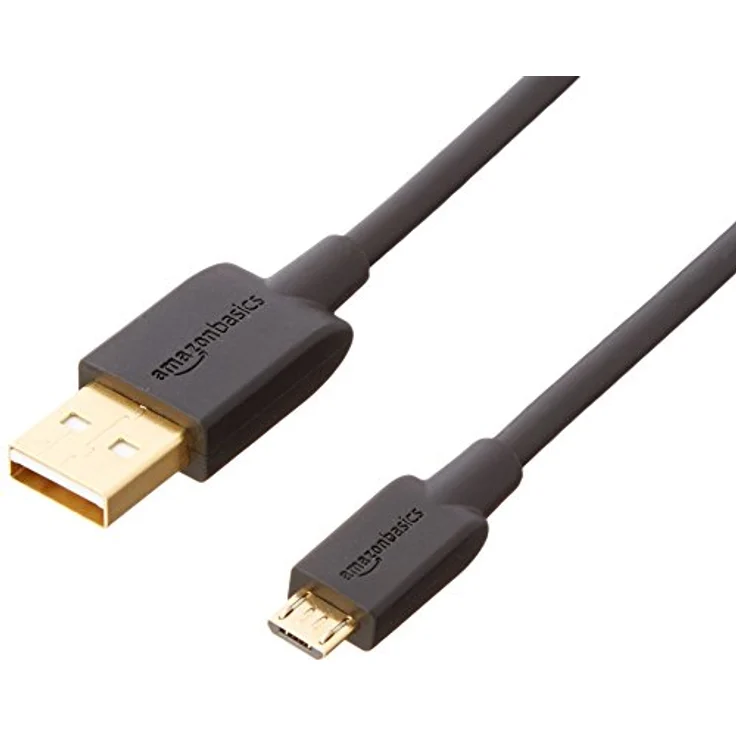 AmazonBasics 7WXKV4 Verbindungskabel, USB 2.0, USB-A-Stecker auf Micro-USB-B-Stecker (2 Stück), 1,82 m, Schwarz - Preisvergleich – Bild 1