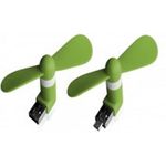 XLayer Ventilator Mini Fan 2-in-1 micro USB & USB grün