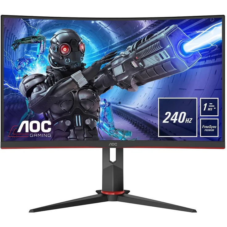 AOC C32G2ZE/BK - 31,5 Zoll, Full HD (1920 x 1080), VA-Panel, 240Hz, 1ms, 300cd/m² (C32G2ZE/BK)