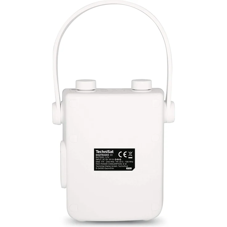 TechniSat DIGITRADIO 30 Digitalradio mit Bluetooth, LCD-Display, spritzwassergeschützt, Wecker, weiß – Bild 2